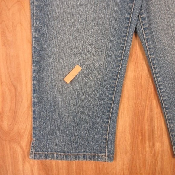 HANNAH Becky Capri Skimmer Jeans Womens Sz 10 Comfort Stretch Denim Bermuda Crop - Picture 15 of 15